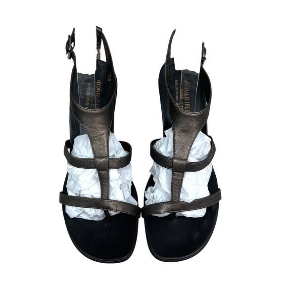 Donald J. Pliner Womens Sandal Heels Temira Metallic Pewter Sz 7.5 Made In Italy - Picture 5 of 9